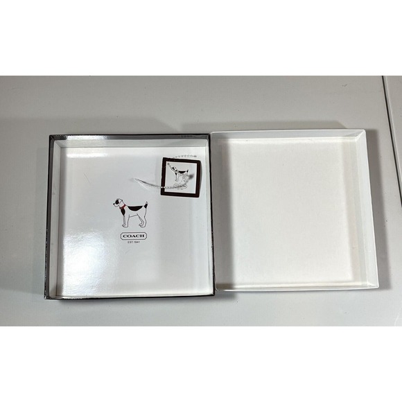 Coach Red Charm Dog Collar Leather XL 22” to 26” Studded Grommets #8848 Dust Bag - Picture 11 of 12